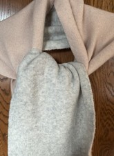 Rachel Roy Womens Pink Light Gray  Reversible Scarf 70/13 Inches So Soft!!