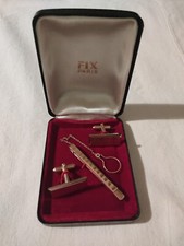 Anciens Boutons de manchette, pince à cravate - FIX Paris - coffret d'origine -