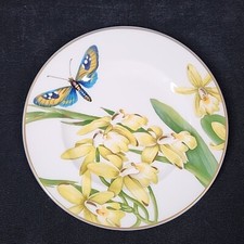 Villeroy & Boch Amazonia Anmut Bread Plate Gold Rim 1748 Butterfly Germany 6.5"