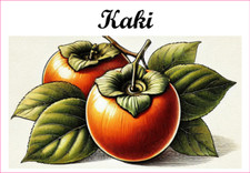 Kaki  12 sticker vinyle conserve fruit légume confiture fait maison