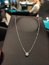 Pendentif Mauboussin Chaîne d'Amour en Or Blanc & Diamant - 0,5 Carat - Neuf 