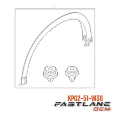 2022-2024 MAZDA	CX-5 FRONT LEFT WHEEL OPENING MOLDING NEW OEM KPG2-51-W30-13