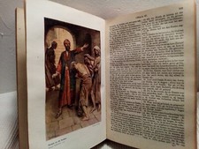 BIBLE ANCIEN LIVRE année1912 en Néerlandais ILLUSTRATIONS EN COULEUR ANTIQUE TBE