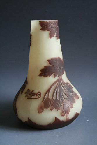 Ancien vase verre gravé - verre, À