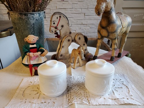 Bocaux opaline blanche - bocaux, en