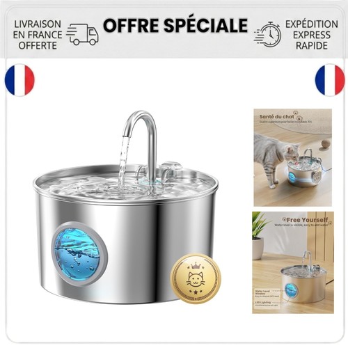 Fontaine eau pour - pour, chat
