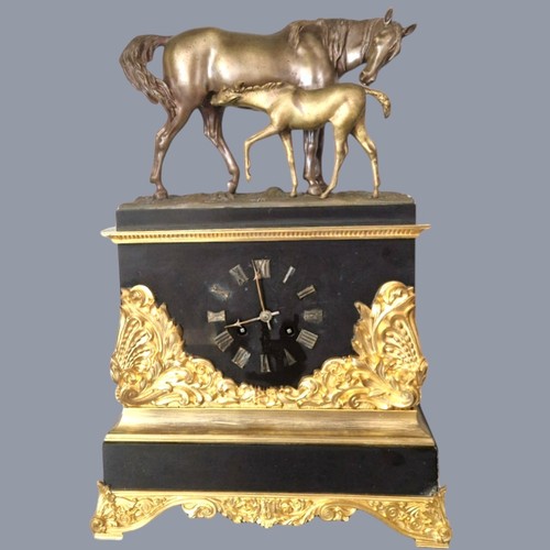 Pendule cheminée sculpture - de,