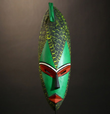 Masque africain Onukpa ancien visage tribal art vintage bois sculpté décor-6169