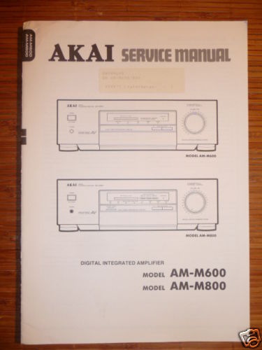 Manuel service akai m600 - manuel, de