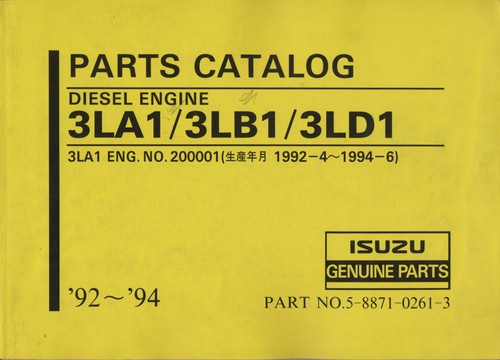 Manuel pièces moteur isuzu - moteur,