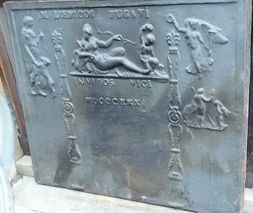 Grande plaque cheminée en - plaque,