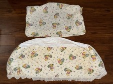 Vintage Classic Pooh Baby Bassinet Bedding Set Winnie the Pooh Nursery Lace Trim
