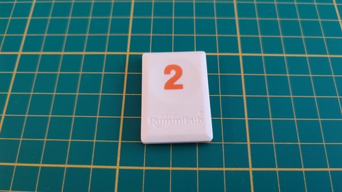 Tuile chiffre deux orange - chiffre, 2
