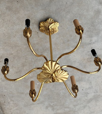 lustre bronze 6 branches design NYMPHEA  edit. LUCIEN GAU chandelier six light