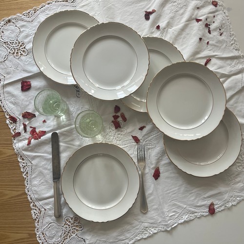 Assiettes plates faïence - 6,