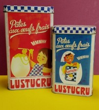 Lot De 2 Boîtes Publicitaires Métalliques Lustucru Vintage