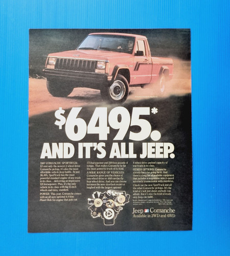 Jeep comanche publicité - jeep,