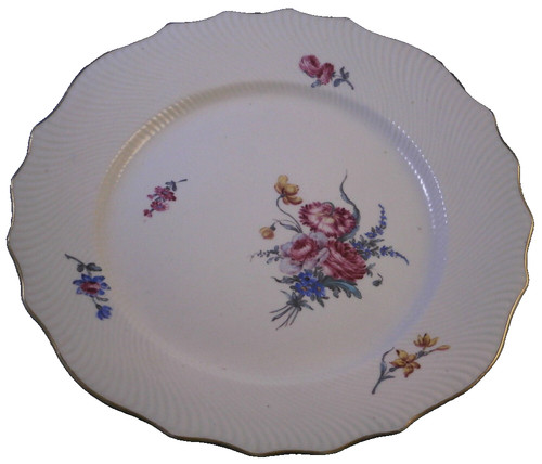Assiette florale porcelaine - assiette,