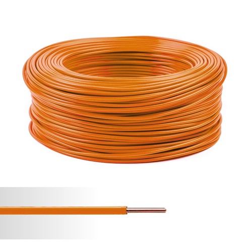 Fil câble électrique orange - fil/câble,