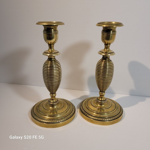 Paire bougeoir bronze doré - bronze,