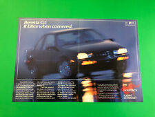 1987 CHEVROLET BERETTA GT VINTAGE ORIGINAL PRINT AD ADVERTISEMENT 2 PAGE