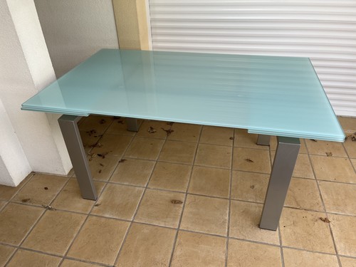 Table calligaris dessus verre - table,