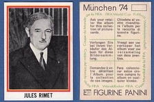 PANINI MUNCHEN 74 FOOTBALLERS FIGURE - NEW/NEW - N.14 - JULES RIMET