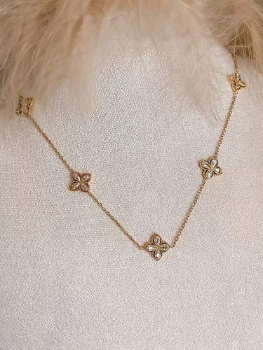 Collier femme fleur trèfle - femme,