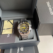 TAG Heuer Formula 1 QUARTZ Chronograph GREEN 43 Men's Watch CAZ101AG STEEL BAND