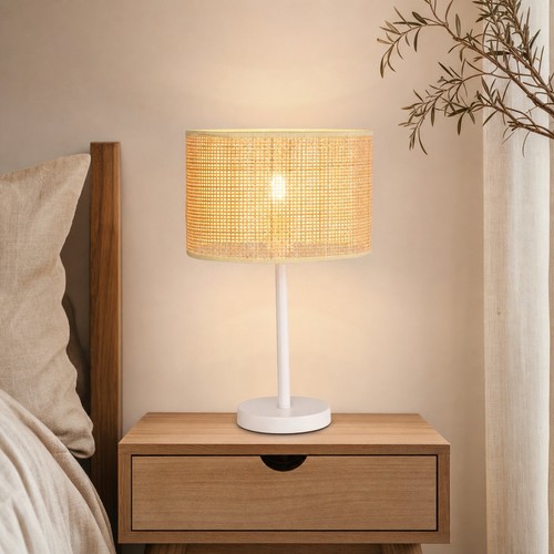 Lampe table rotin style - rotin,,