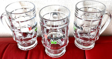 LOT de 3 CHOPES de BIERE en VERRE MADE in FRANCE BOCK RODENBACH 0,5L  16CM