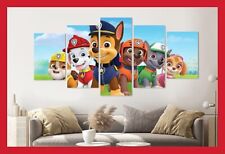 5 TOILE POSTER GÉANT LA PAT PATROUILLE PAW PATROL JEU JOUET ENFANT DECO STICKERS