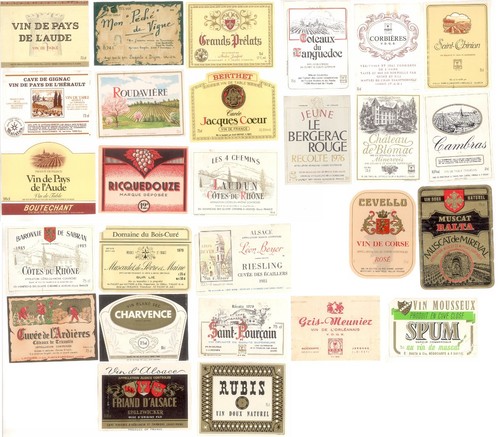 Etiquettes vins divers - 27,