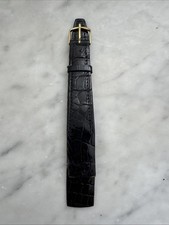 Vintage 18mm Black Leather Watch Strap Ref J84