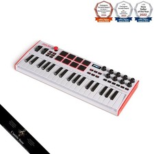 AKAI Professional MPK mini plus USB MIDI Compact Keyboard 37-key Controller WH