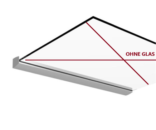 Auvent verre led alu 300cm - auvent,