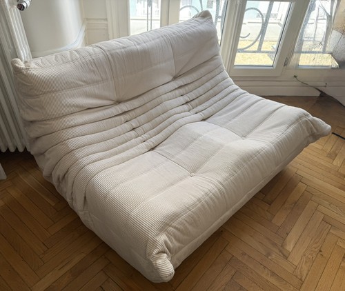 Canapé togo rehoussé - rehoussé, blanc