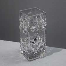Vase vintage verre fleurs