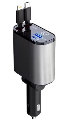 Chargeur voiture rétractable - voiture,