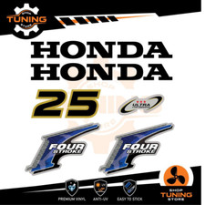 Kit d'autocollants pour moteur hors-bord Honda 25 Ch Four Stroke - B
