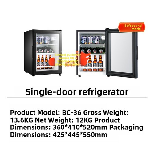 Mini refrigerator with glass - refrigerator,