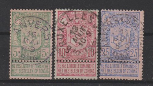 Belgium 1894 cob 68 70 - belgium,
