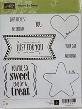Stampin Up You'Re Afin Sweet Timbres Avec Amour Coeur Hello Treat Étoile