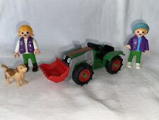 Playmobil small tractor children dog farm toys house garden