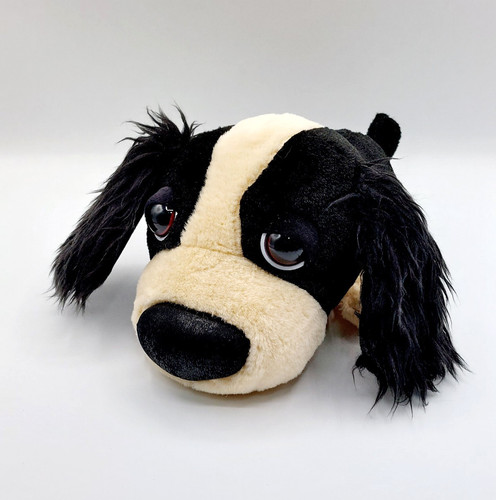Peluche chien noir - , beige