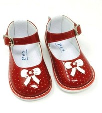 PEX Bébé Fille Rouge Chaussures Cuir Verni Divers Tailles Noël Cadeau Baptême