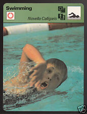 NOVELLA CALLIGARIS Swimming Italy Swimmer Olympics 1978 SPORTSCASTER CARD #42-12