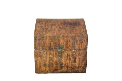 Coffret ancien bois cuir - coffret, en