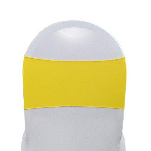Lycra jaune chaise rabat - jaune,