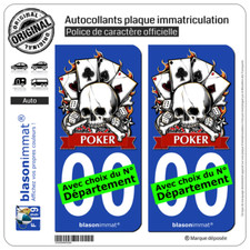 2 Stickers autocollants plaque